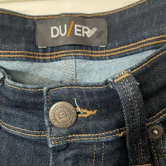DU/ER L2X Slim Fit Jeans Performance Stretch Dark Wash Blue Denim Men's 32x30 - Picture 3 of 7